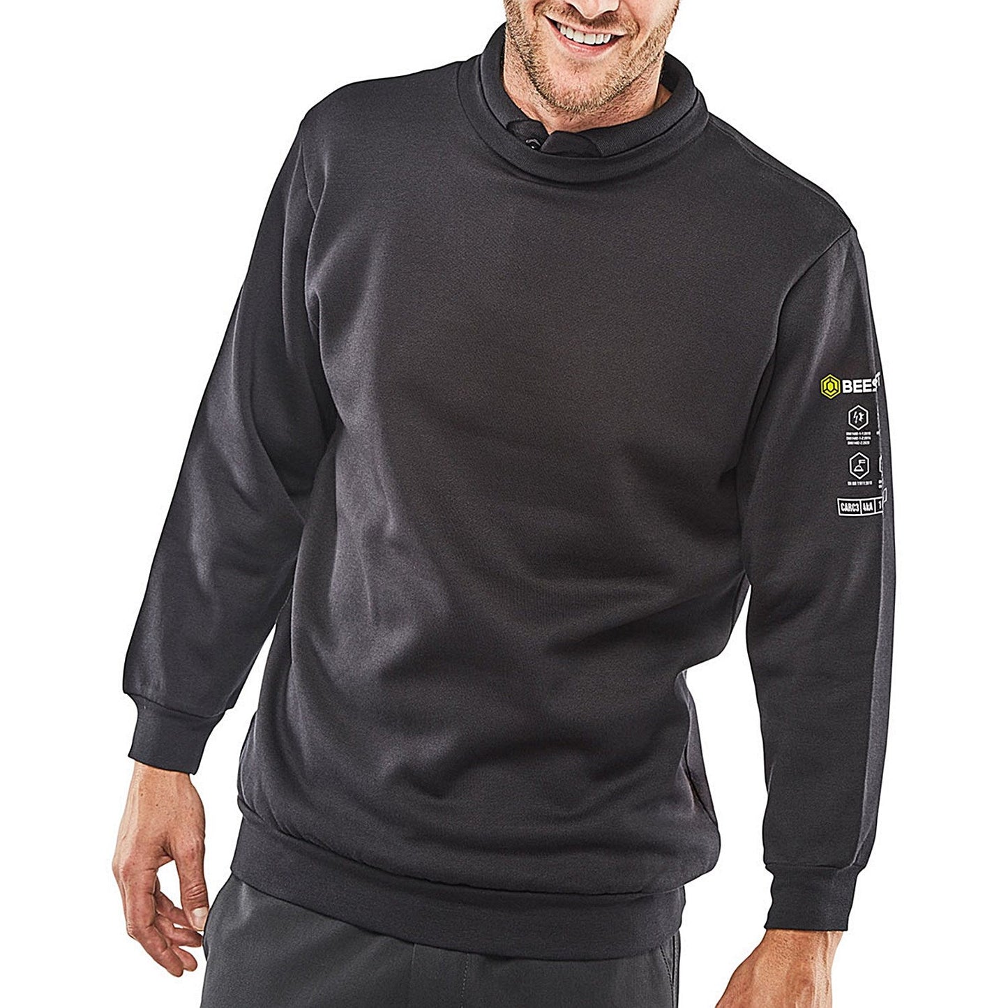 Beeswift Arc Flash Sweatshirt, Navy Blue, 5XL Easy2Order : CARC3N5XL