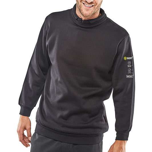 Beeswift Arc Flash Sweatshirt, Navy Blue, 6XL Easy2Order : CARC3N6XL