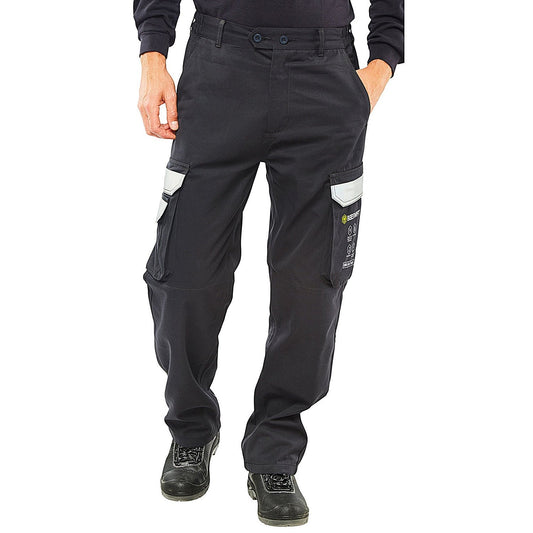 Beeswift Arc Flash Trousers, Navy Blue, 32T