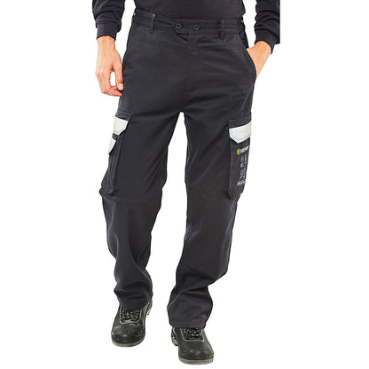 Beeswift Arc Flash Trousers, Navy Blue, 48S