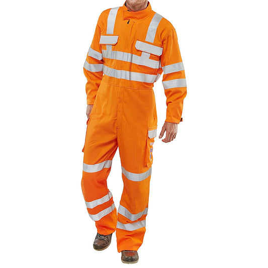 Beeswift Arc Flash GO-RT Coverall, Orange, 40 Inch Chest