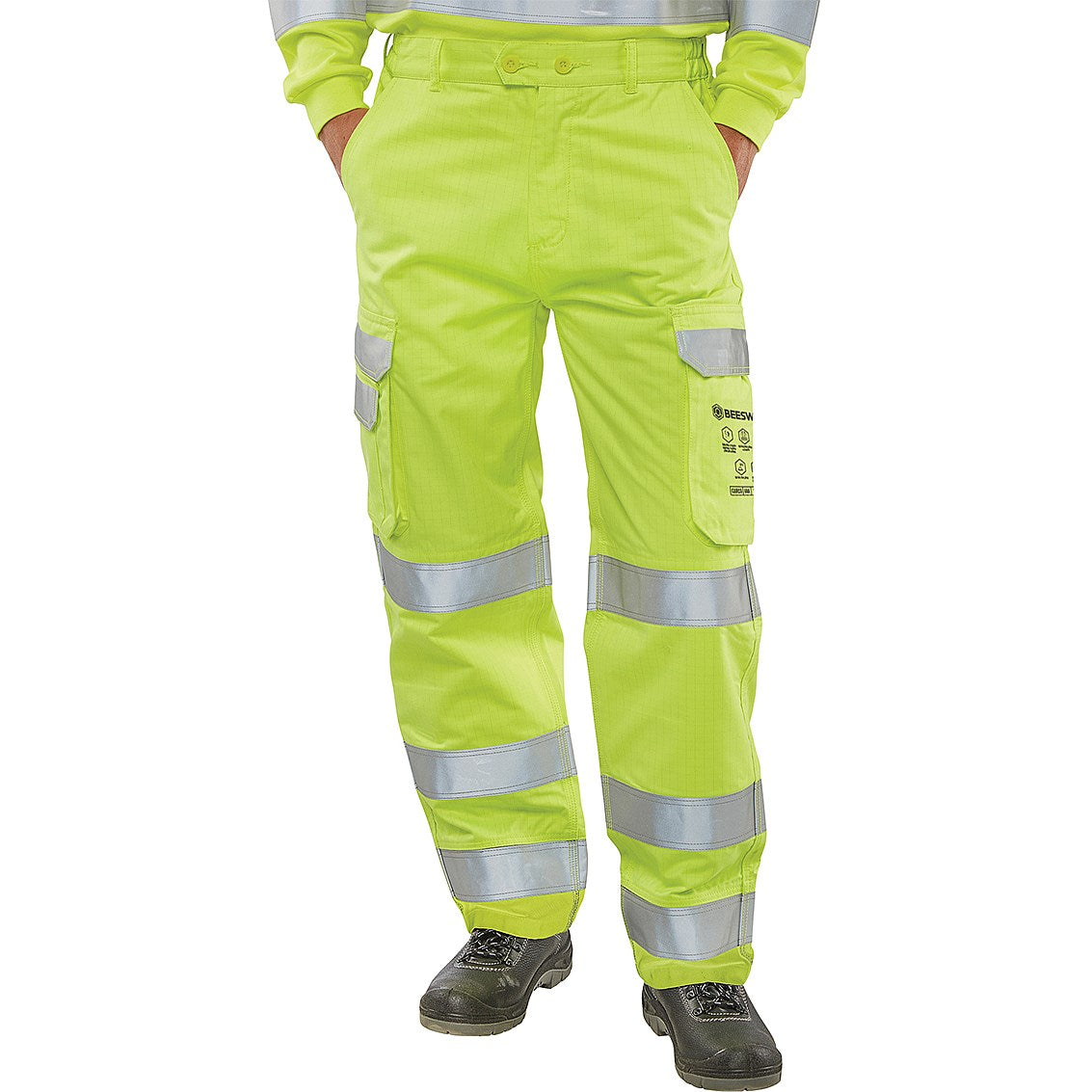 Beeswift High Visibility Trousers, Saturn Yellow, 44T Easy2Order : CARC5SY44T
