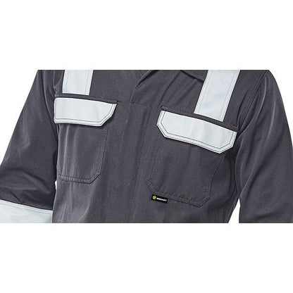 Beeswift Arc Flash Coverall, Navy Blue, 50 Inch Chest