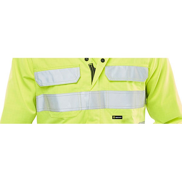 Beeswift Arc Flash Coverall, Saturn Yellow & Navy Blue, 38 Inch Chest