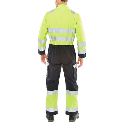 Beeswift Arc Flash Coverall, Saturn Yellow & Navy Blue, 46 Inch Chest