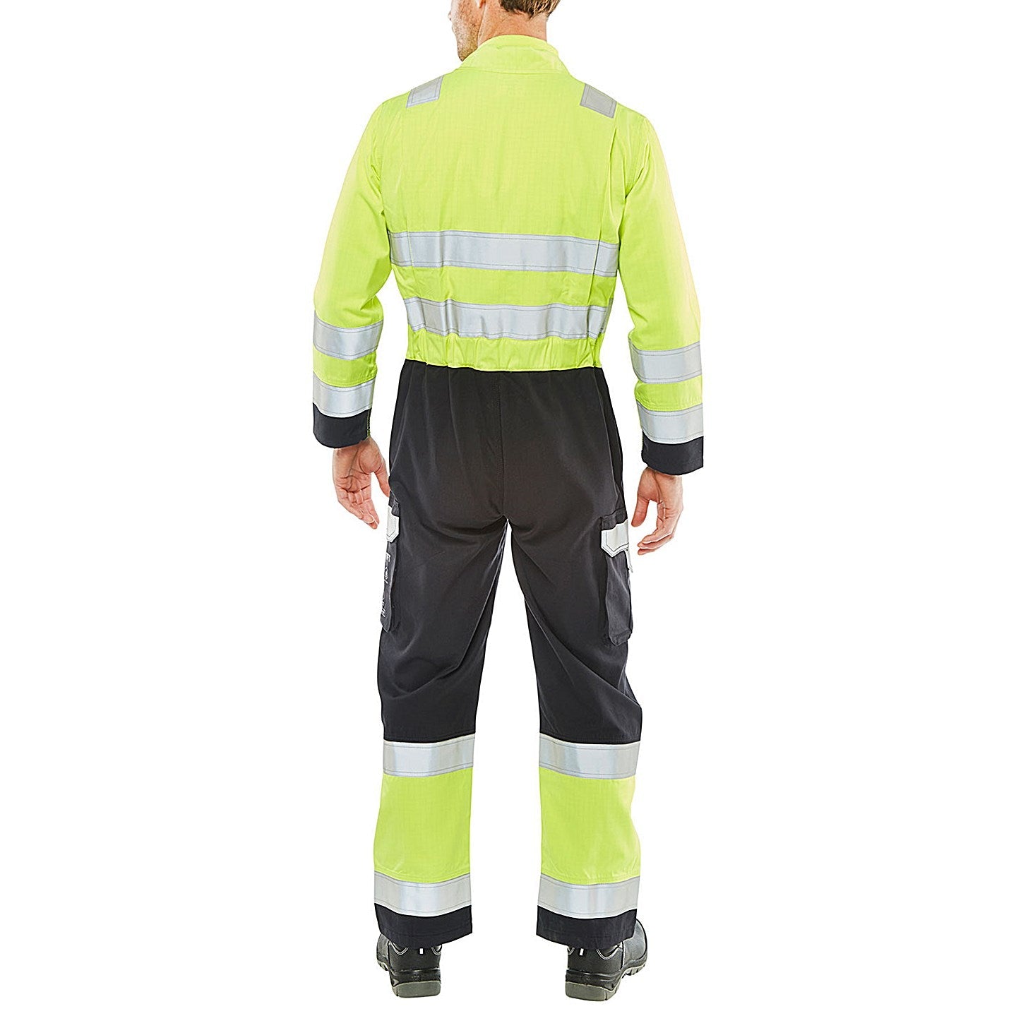 Beeswift Arc Flash Coverall, Saturn Yellow & Navy Blue, 52 Inch Chest