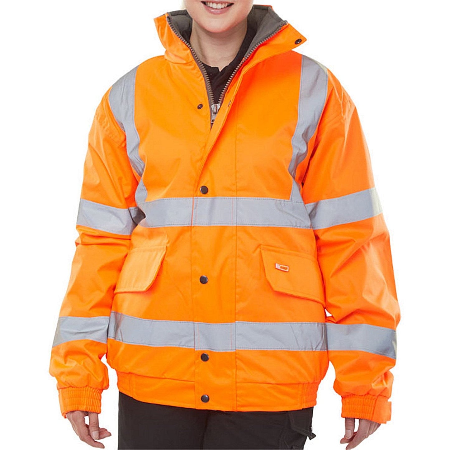 Beeswift High Visibility Fleece Lined Bomber Jacket, Orange, XL Easy2Order : CBJFLORXL