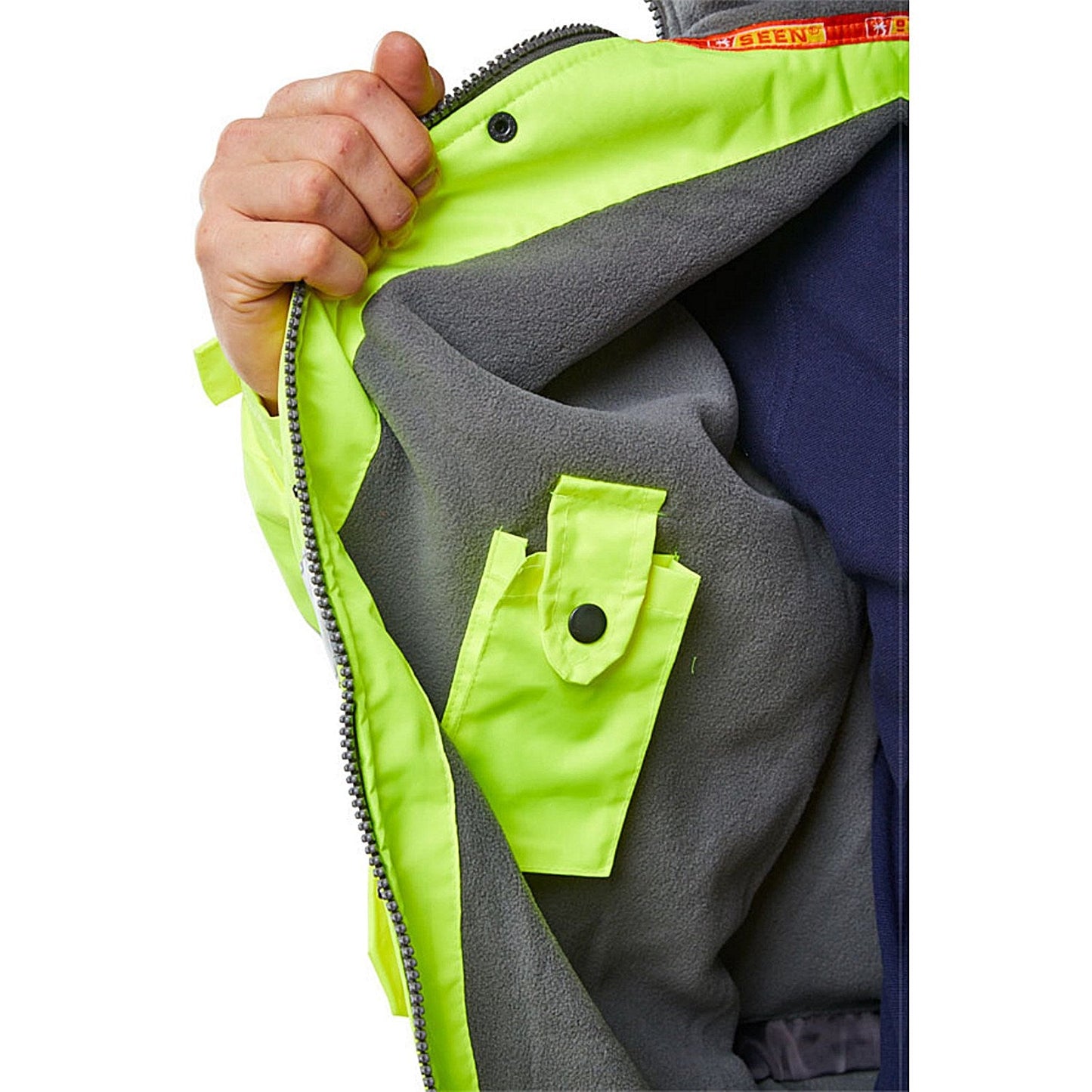 Beeswift High Visibility Fleece Lined Bomber Jacket, Saturn Yellow, Small