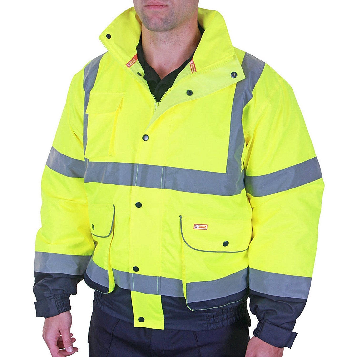 Beeswift Two Tone Constructor Bomber Jacket, Saturn Yellow & Navy Blue, Large Easy2Order : CBJTTSYNL