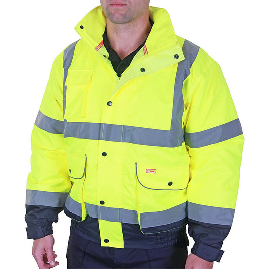 Beeswift Two Tone Constructor Bomber Jacket, Saturn Yellow & Navy Blue, XL Easy2Order : CBJTTSYNXL