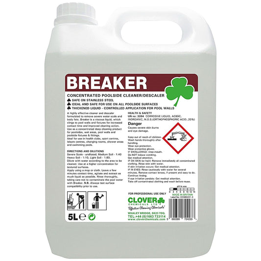 Clover Breaker Concentrated Poolside Cleaner, 5 Litres Easy2Order : CC72423