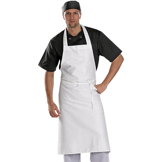 Beeswift Chefs Bib Apron, White, 34" x 40" Easy2Order : CCCBAW34X40