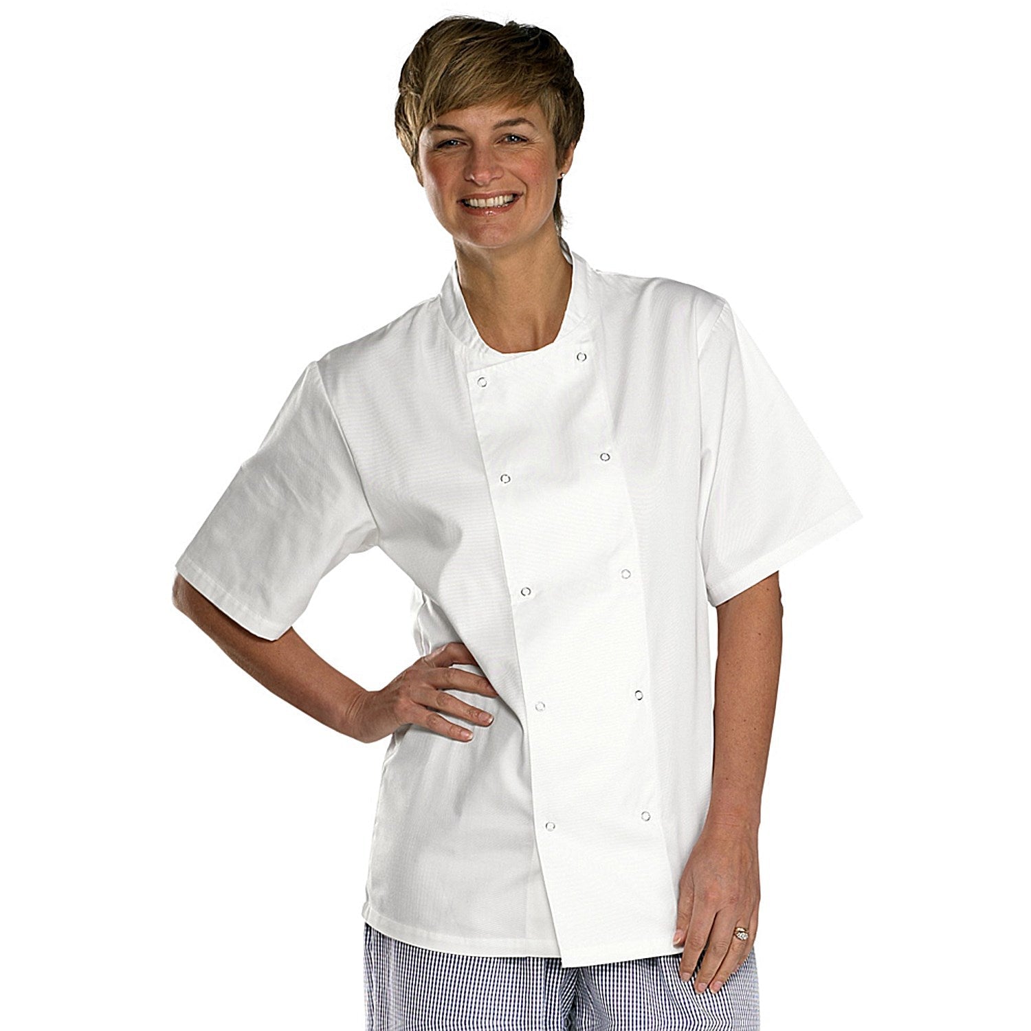 Beeswift Chefs Jacket, Short Sleeve, White, Large Easy2Order : CCCJSSWL