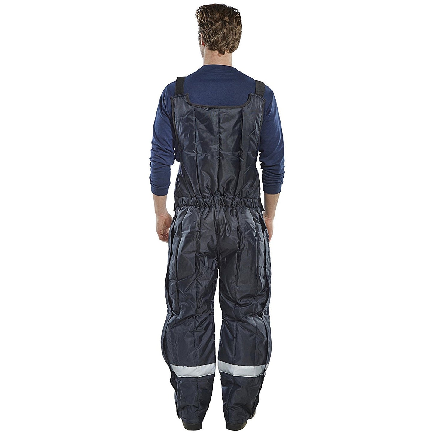 Beeswift Coldstar Freezer Bib Trousers, Navy Blue, Medium
