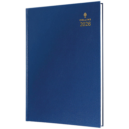 Collins A4 Desk Diary, Week To View, Blue, 2026 Easy2Order : CD40BU26