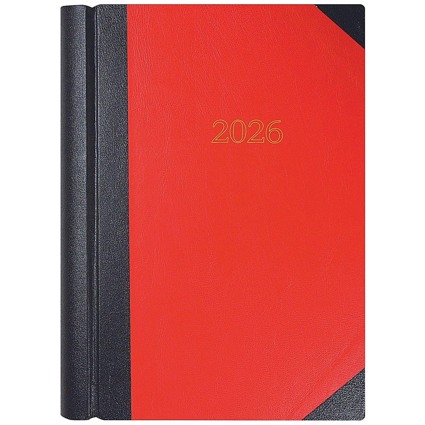 Collins A4 Desk Diary, 2 Pages Per Day, Black/Red, 2026 Easy2Order : CD4226