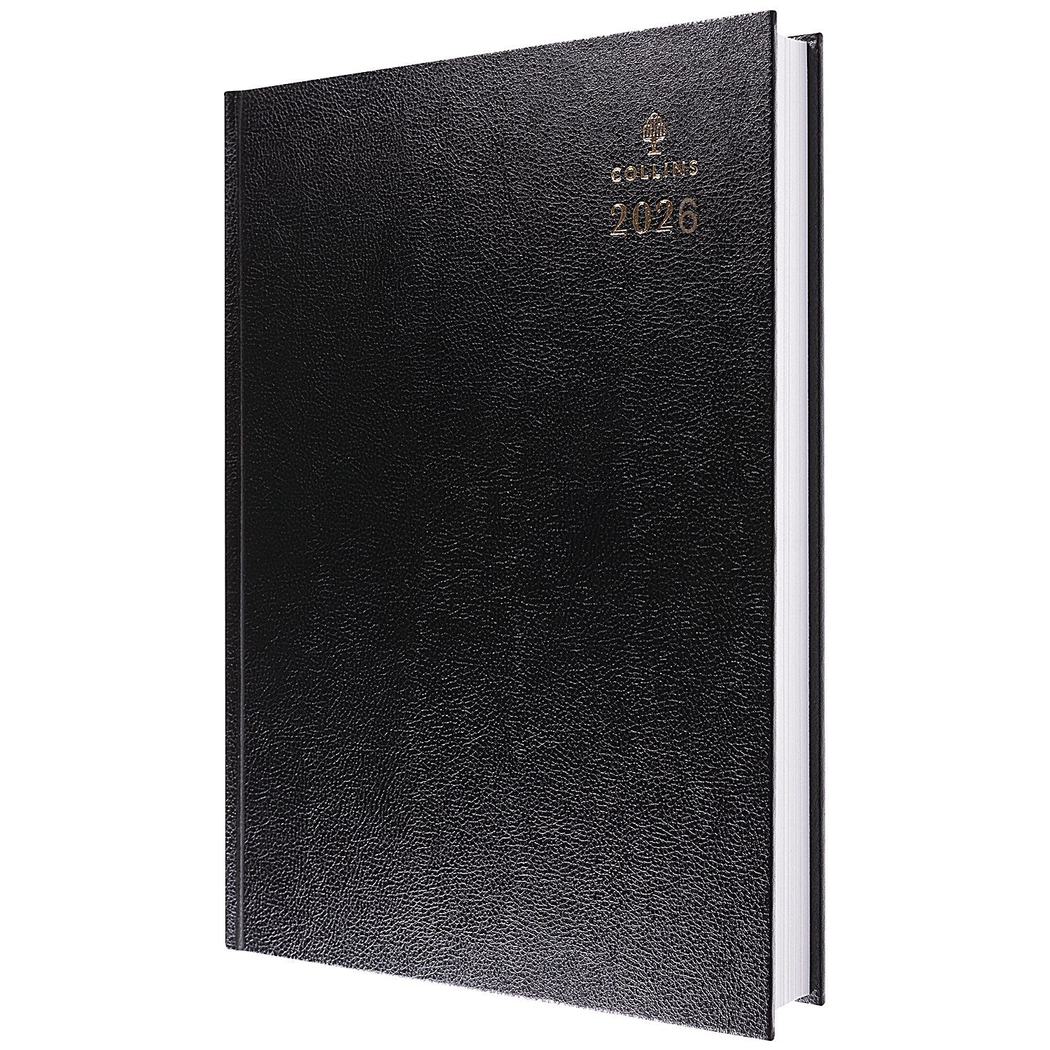 Collins A4 Desk Diary, 2 Pages Per Day, Black, 2026 Easy2Order : CD4726