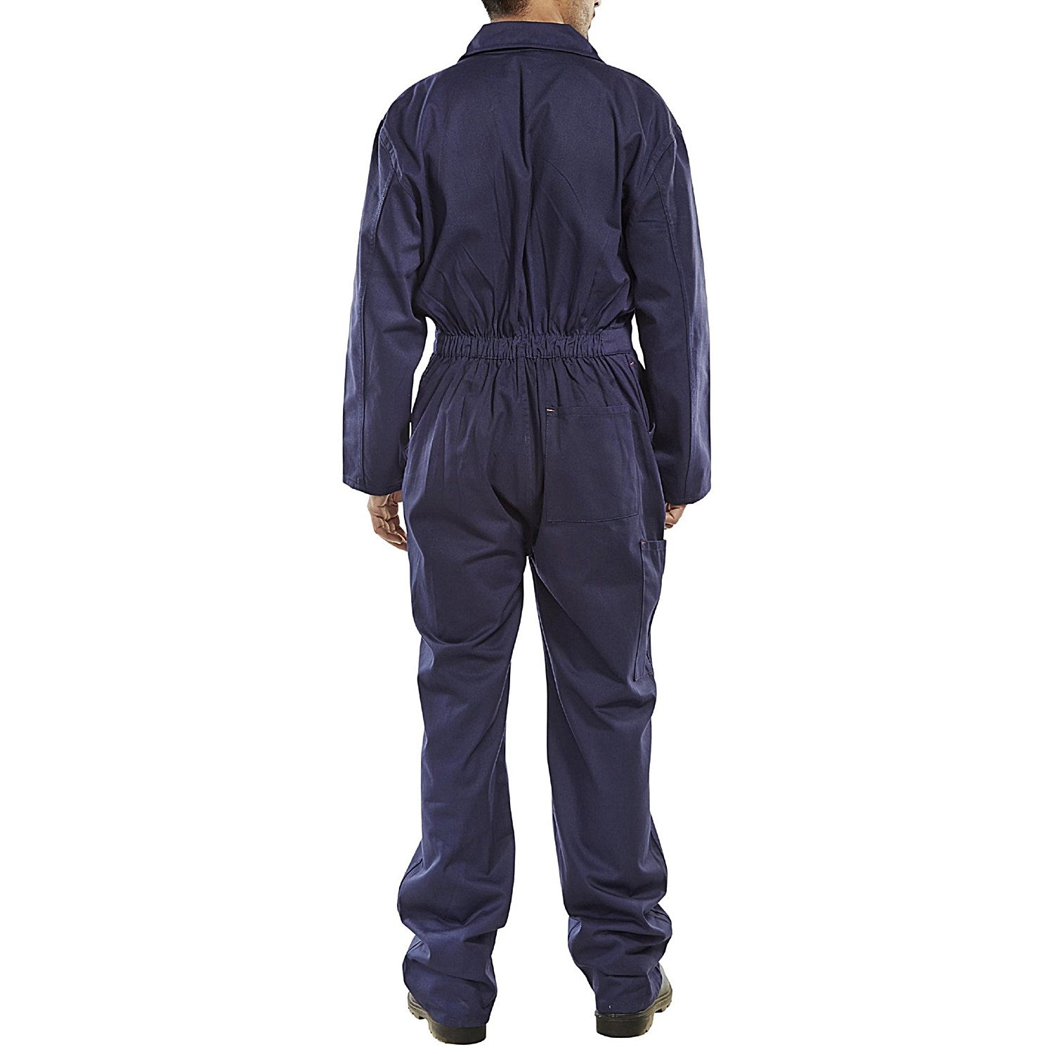 Beeswift Cotton Drill Boilersuit, Navy Blue, 54 Inch Chest Easy2Order : CDBSN54