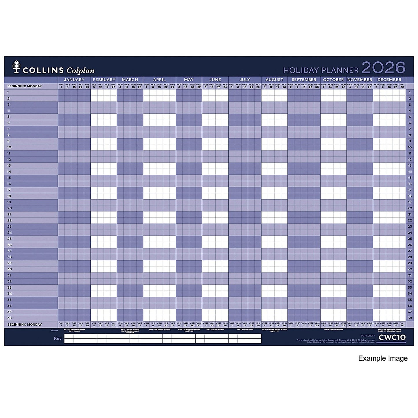 Collins A1 Holiday Planner, Unmounted, 2026 Easy2Order : CDCWC1026