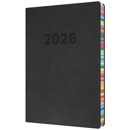 Collins Edge A5 Diary, Day Per Page, Charcoal, 2026