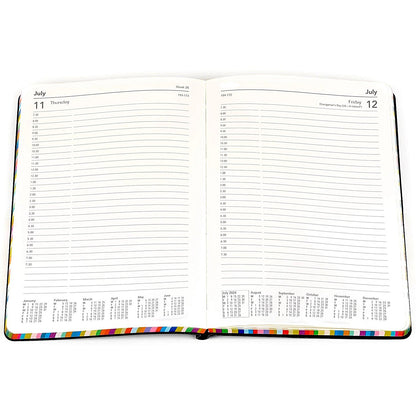 Collins Edge A5 Diary, Day Per Page, Charcoal, 2026 Easy2Order : CDED151BLK26