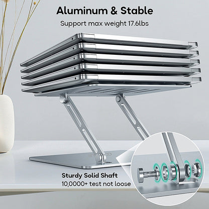 Contour Ergonomics Adjustable Aluminium Laptop Stand For Laptops Up To 17 Inches Silver