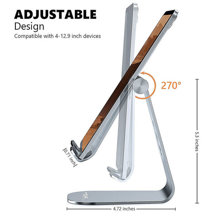 Contour Ergonomics Large Tablet/Phone Stand 4-13 Inches Silver