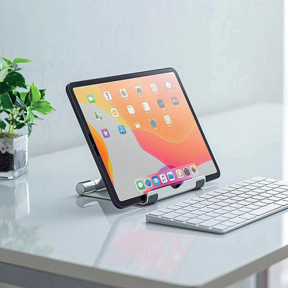 Contour Ergonomics Rotating 360 Degree Rotating Tablet/Phone Stand 4- 13 Inches Silver