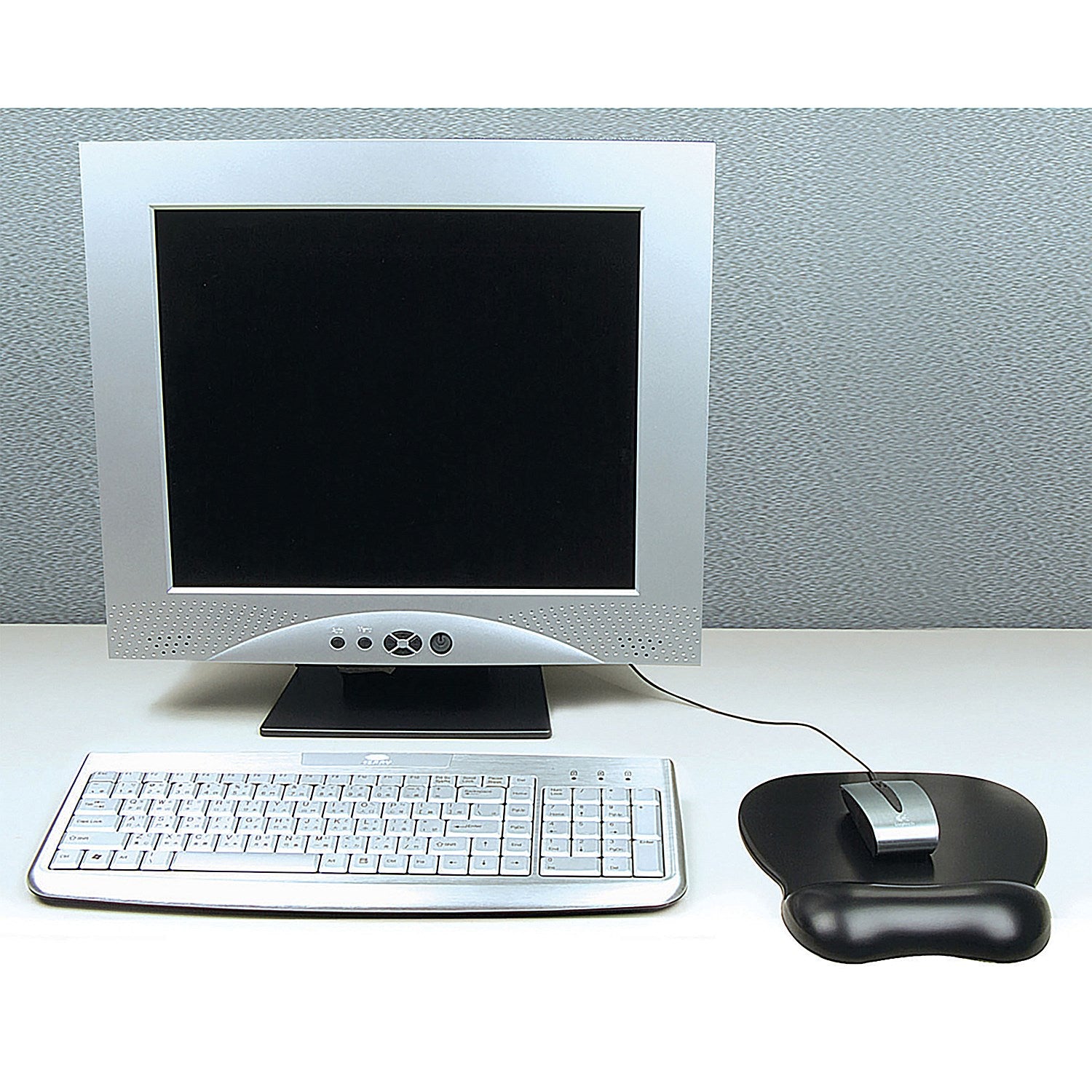 Contour Ergonomics Soft Skin Gel Mouse Mat, With Wrist Rest, Black