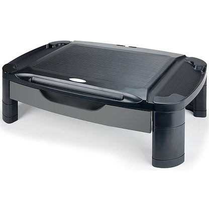Contour Ergonomics Professional Monitor Stand with Drawer, Adjustable Height, Black