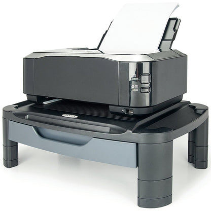 Contour Ergonomics Professional Monitor Stand with Drawer, Adjustable Height, Black