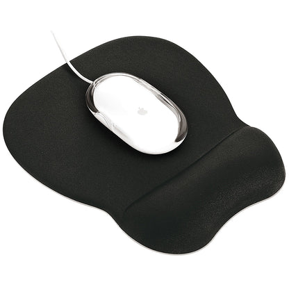 Contour Ergonomics Memory Foam Mouse Mat, With Wrist Rest, Black