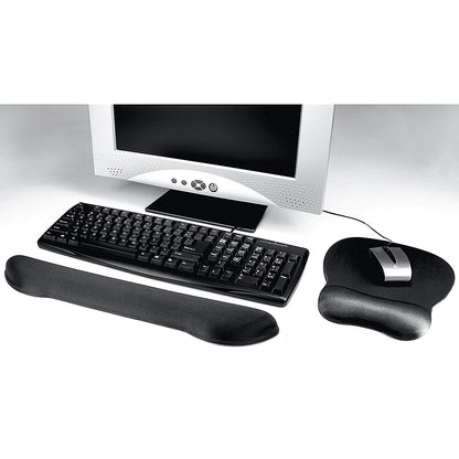 Contour Ergonomics Memory Foam Mouse Mat, With Wrist Rest, Black