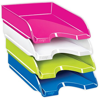 CEP Pro Gloss Self-stacking Letter Tray, Pink
