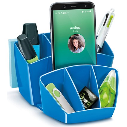 CEP Pro Gloss Desk Tidy, 7 Compartments, Blue