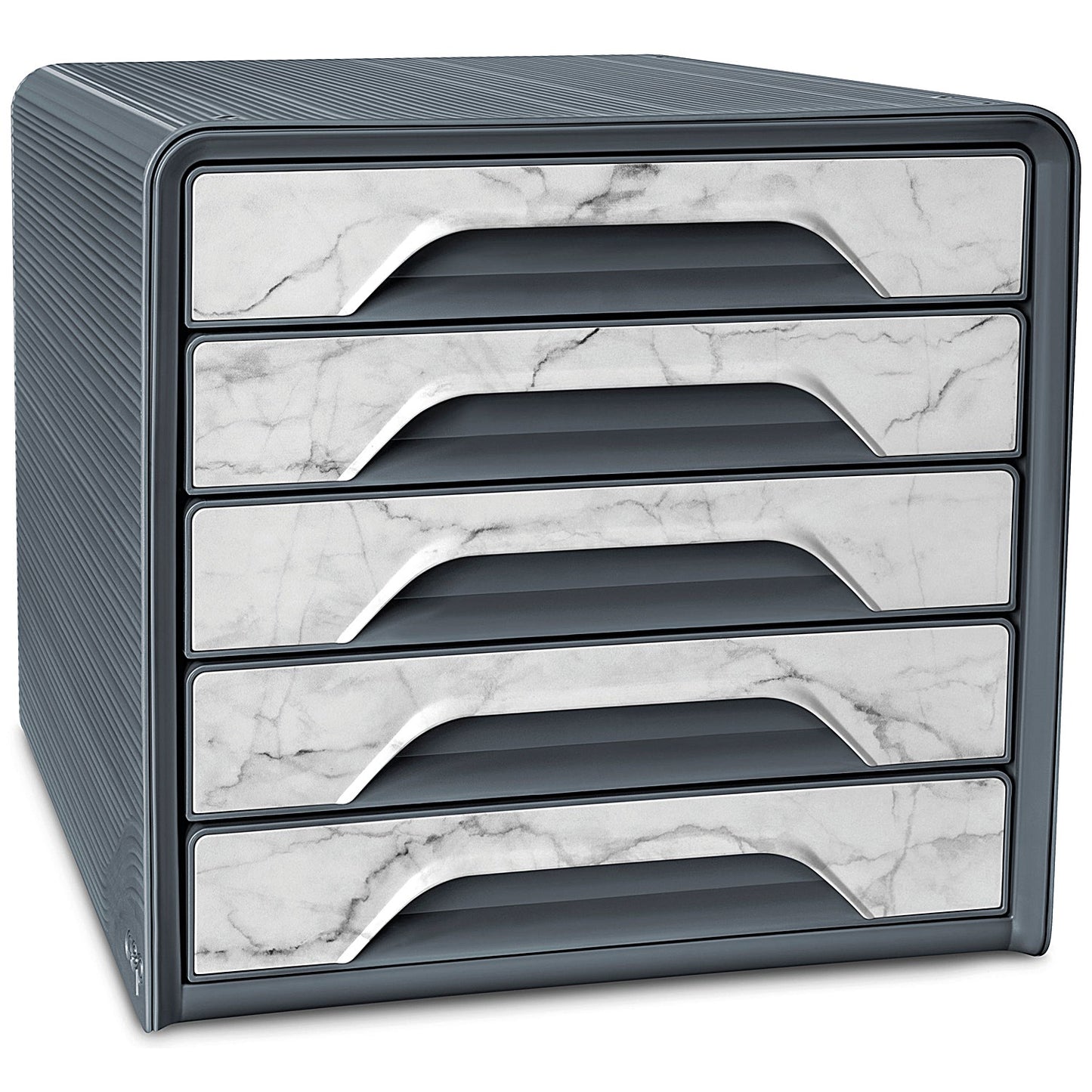 CEP Mineral Marble Smooth 5 Drawer Set, Grey