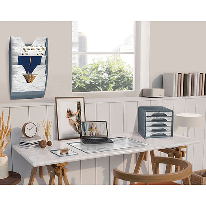CEP Mineral Marble Smooth 5 Drawer Set, Grey