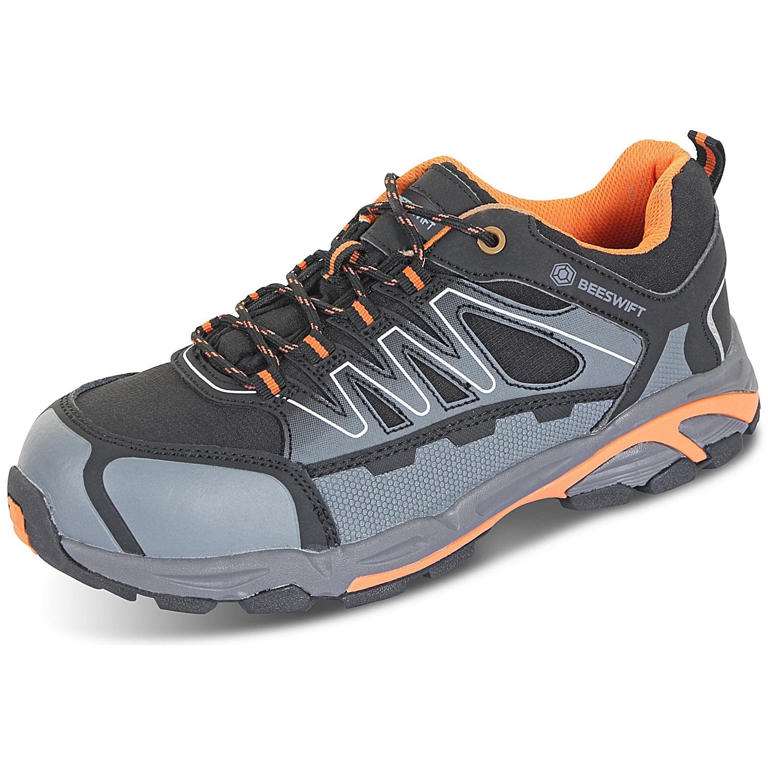 Beeswift S3 Composite Trainers, Black Orange & Grey, 10 Easy2Order : CF2910