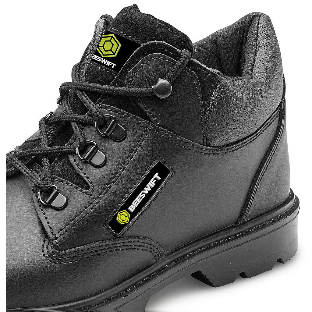 Beeswift Leather Mid Cut Midsole Boots, Black, 7 Easy2Order : CF4BL07