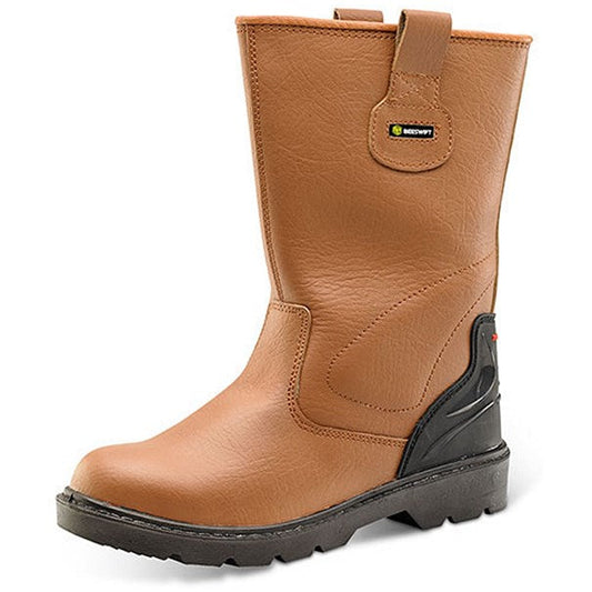 Beeswift Premium Rigger Boots, Tan, 9