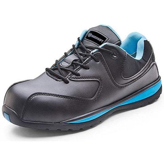 Beeswift Micro Fibre Ladies Trainers, Black, 6.5 Easy2Order : CF86206.5