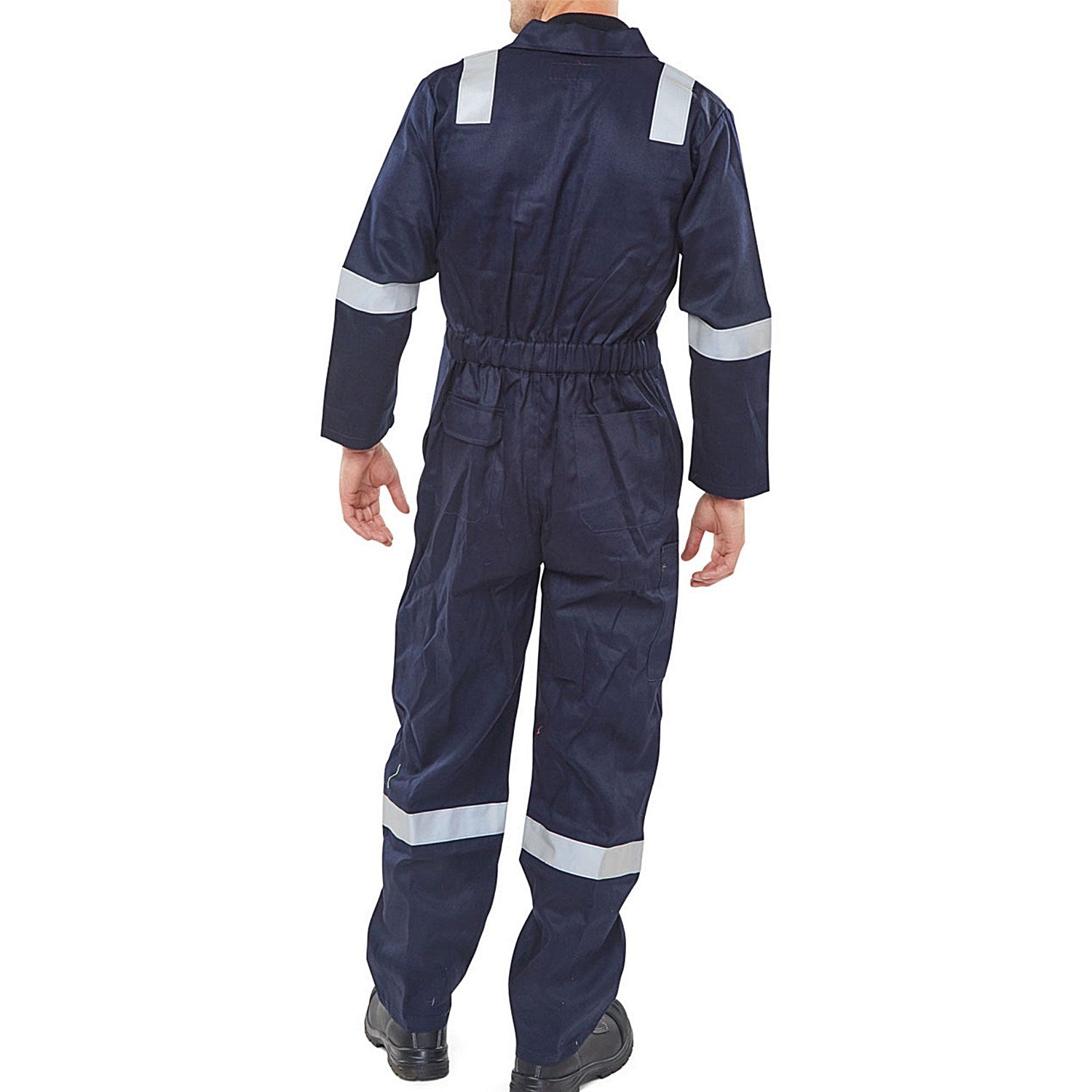 Beeswift Flame Retardant Burgan Anti-Static Boilersuit, Navy Blue, 42 Inch Chest Easy2Order : CFRASBBSN42