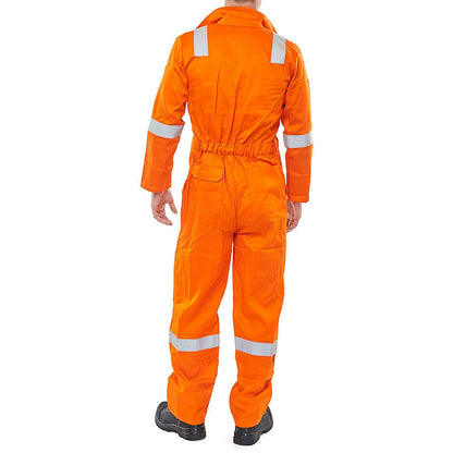 Beeswift Flame Retardant Burgan Anti-Static Boilersuit, Orange, 52 Inch Chest Easy2Order : CFRASBBSOR52