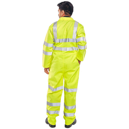 Beeswift Tesla Fire Retardant Anti-Static EN471 Boilersuit, Saturn Yellow, 36 Inch Chest Easy2Order : CFRASTEBSSY36