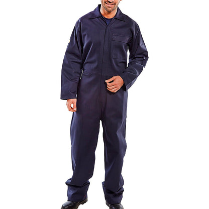 Beeswift Fire Retardant Boilersuit, Navy Blue, 46 Inch Chest