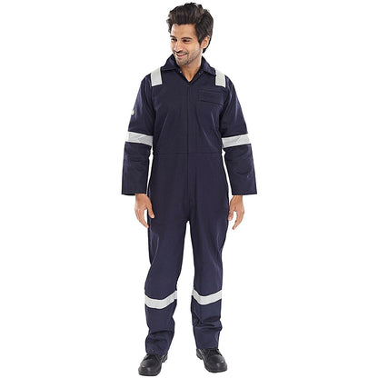 Beeswift Fire Retardant Nordic Design Boilersuit, Navy Blue, 44 Inch Chest