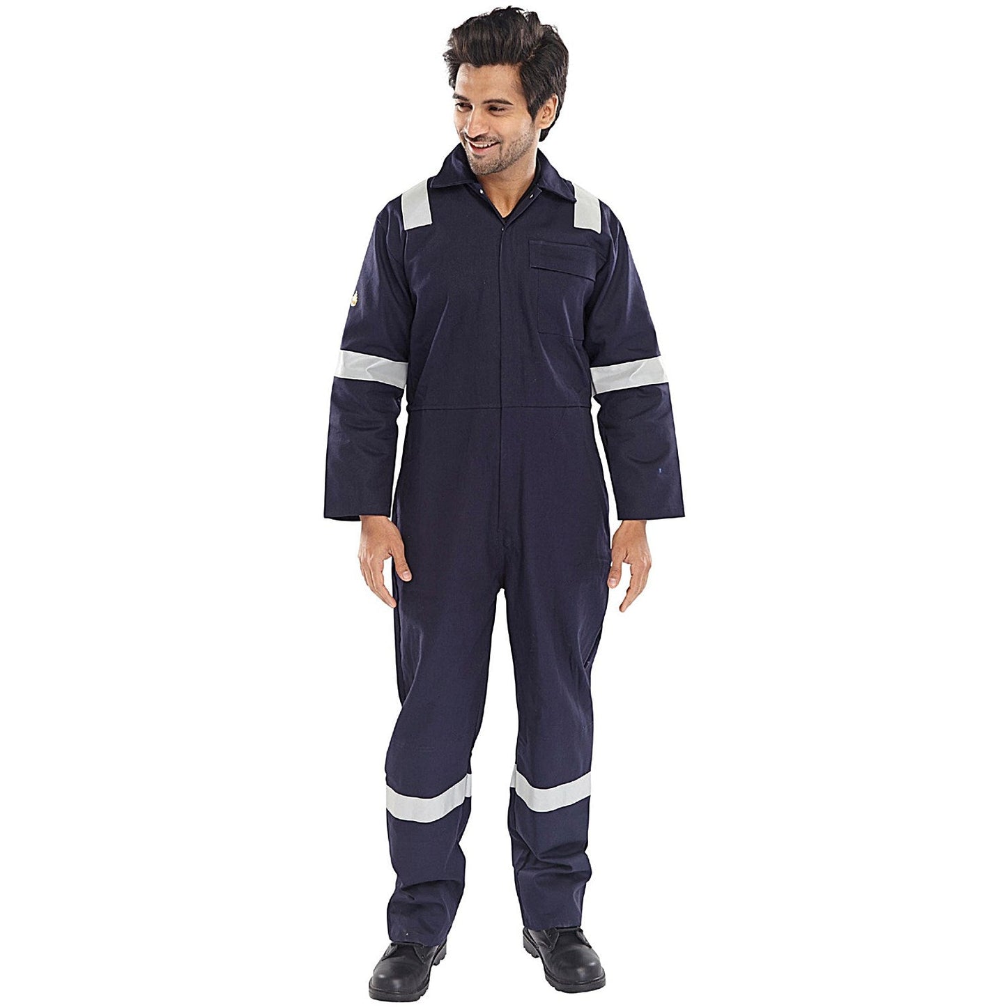 Beeswift Fire Retardant Nordic Design Boilersuit, Navy Blue, 52 Inch Chest