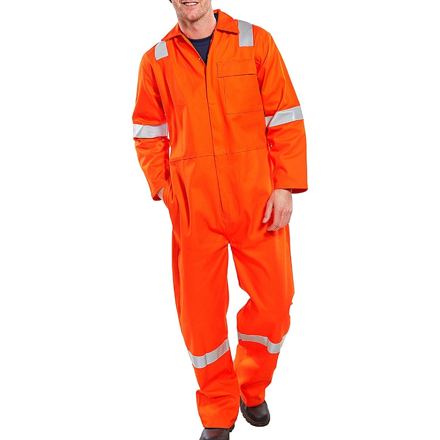Beeswift Fire Retardant Nordic Design Boilersuit, Orange, 44 Inch Chest