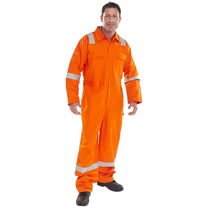 Beeswift Fire Retardant Nordic Design Boilersuit, Orange, 46 Inch Chest