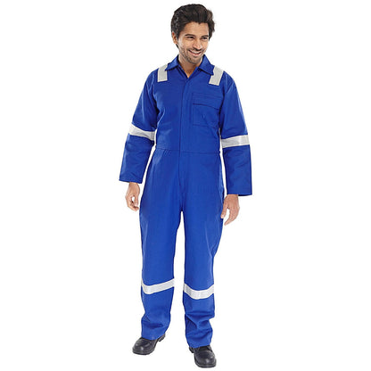 Beeswift Fire Retardant Nordic Design Boilersuit, Royal Blue, 40 Inch Chest